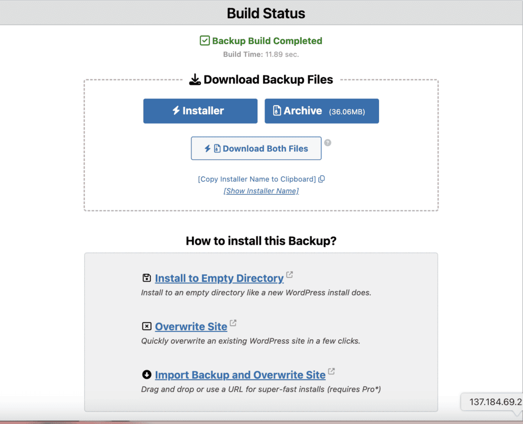 Download both files duplicator